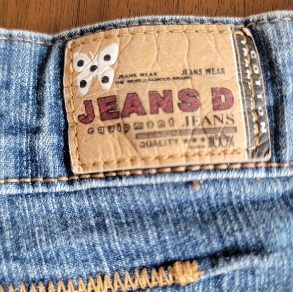 Jeans D micro mini skirt yk2 beaded size L - Picture 3 of 7